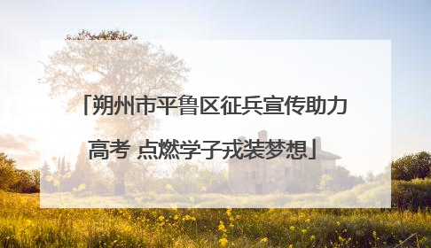 朔州市平鲁区征兵宣传助力高考 点燃学子戎装梦想