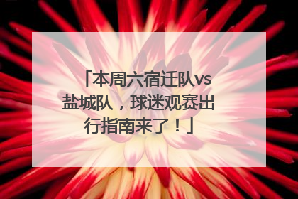 本周六宿迁队vs盐城队，球迷观赛出行指南来了！