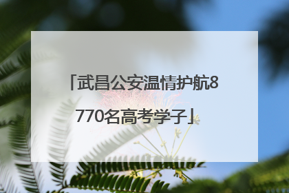 武昌公安温情护航8770名高考学子