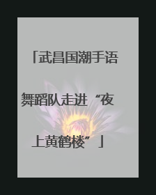 武昌国潮手语舞蹈队走进“夜上黄鹤楼”