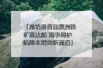 潍坊港首迎澳洲铁矿直达船 海事局护航降本增效新通道