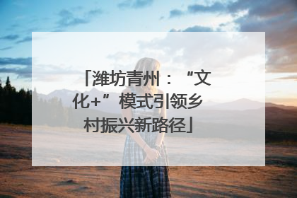 潍坊青州：“文化+”模式引领乡村振兴新路径