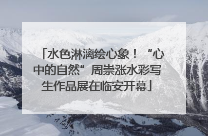 水色淋漓绘心象！“心中的自然”周崇涨水彩写生作品展在临安开幕