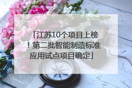 江苏10个项目上榜！第二批智能制造标准应用试点项目确定
