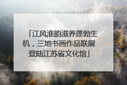 江风淮韵滋养蓬勃生机，三地书画作品联展登陆江苏省文化馆