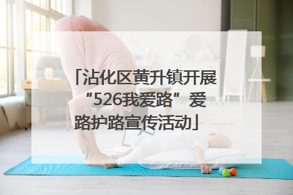 沾化区黄升镇开展“526我爱路”爱路护路宣传活动