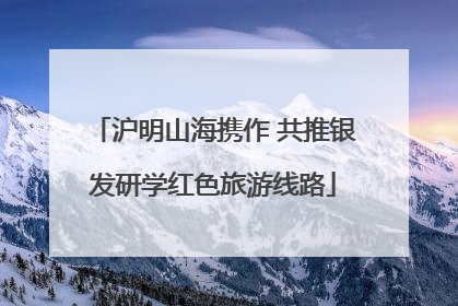 沪明山海携作 共推银发研学红色旅游线路