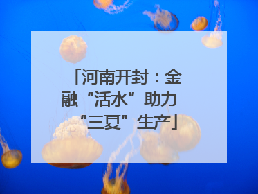 河南开封：金融“活水”助力“三夏”生产