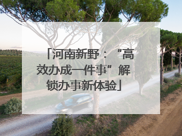 河南新野：“高效办成一件事”解锁办事新体验
