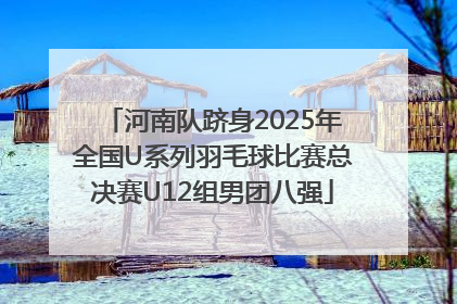 河南队跻身2025年全国U系列羽毛球比赛总决赛U12组男团八强