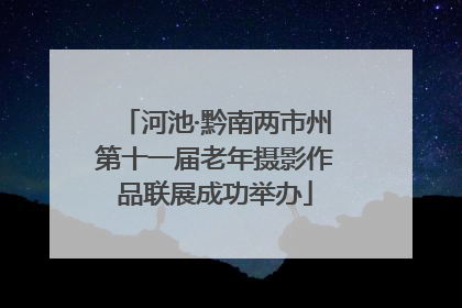 河池·黔南两市州第十一届老年摄影作品联展成功举办