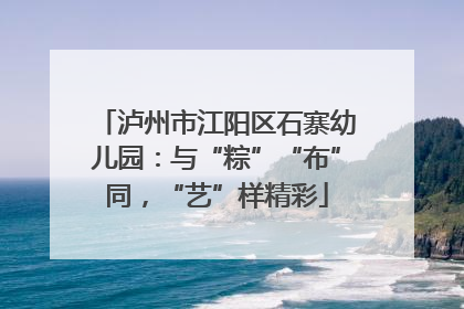 泸州市江阳区石寨幼儿园：与“粽”“布”同，“艺”样精彩