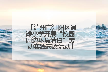泸州市江阳区通滩小学开展“校园周边环境清扫”劳动实践志愿活动