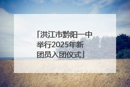 洪江市黔阳一中举行2025年新团员入团仪式