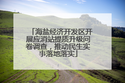 海盐经济开发区开展应消站提质升级问卷调查，推动民生实事落地落实