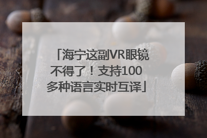 海宁这副VR眼镜不得了！支持100多种语言实时互译