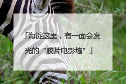 海淀这里，有一面会发光的“胶片电影墙”