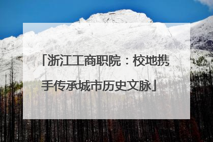 浙江工商职院：校地携手传承城市历史文脉