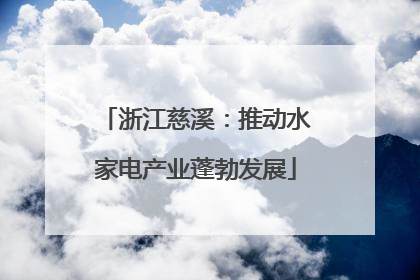 浙江慈溪：推动水家电产业蓬勃发展