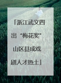 浙江武义四出“梅花奖” 山区县成戏剧人才热土