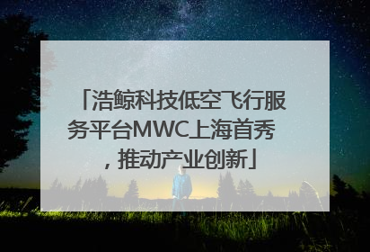 浩鲸科技低空飞行服务平台MWC上海首秀，推动产业创新