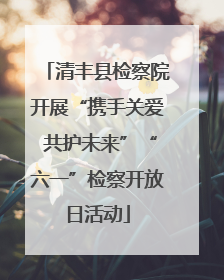 清丰县检察院开展“携手关爱 共护未来”“六一”检察开放日活动