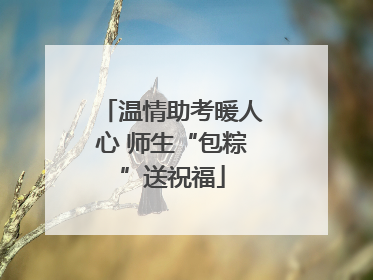 温情助考暖人心 师生“包粽”送祝福