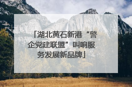 湖北黄石新港“警企党建联盟”叫响服务发展新品牌