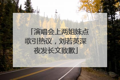 演唱会上两姐妹点歌引热议，刘若英深夜发长文致歉