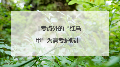 考点外的“红马甲”为高考护航