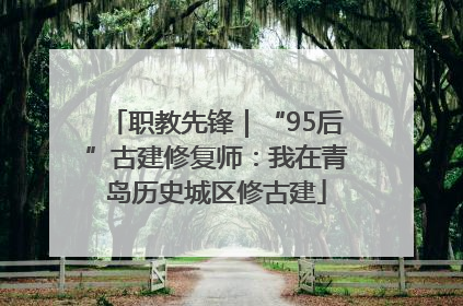 职教先锋｜“95后”古建修复师：我在青岛历史城区修古建