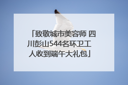 致敬城市美容师 四川彭山544名环卫工人收到端午大礼包