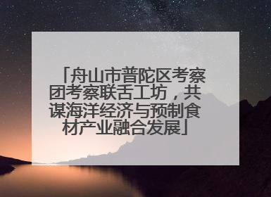 舟山市普陀区考察团考察联舌工坊，共谋海洋经济与预制食材产业融合发展