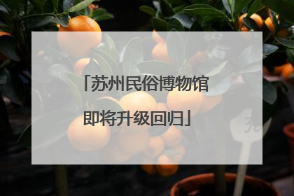 苏州民俗博物馆即将升级回归