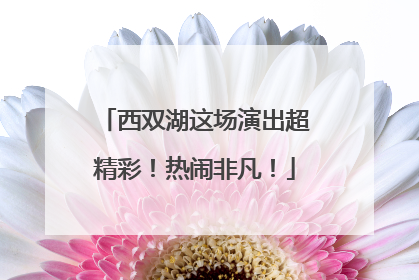 西双湖这场演出超精彩！热闹非凡！