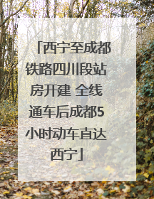 西宁至成都铁路四川段站房开建 全线通车后成都5小时动车直达西宁