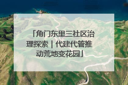 角门东里三社区治理探索｜代建代管推动荒地变花园