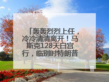 轰轰烈烈上任，冷冷清清离开！马斯克128天白宫行，临别时特朗普无回应