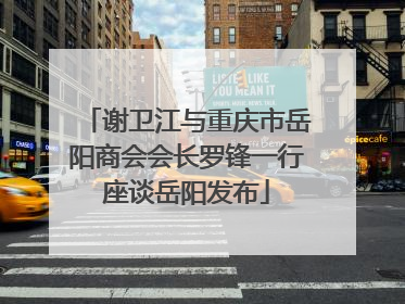 谢卫江与重庆市岳阳商会会长罗锋一行座谈岳阳发布