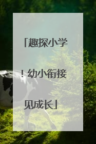 趣探小学！幼小衔接见成长