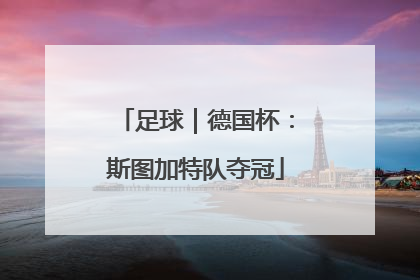 足球｜德国杯：斯图加特队夺冠