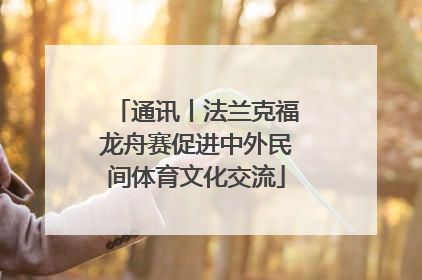 通讯丨法兰克福龙舟赛促进中外民间体育文化交流