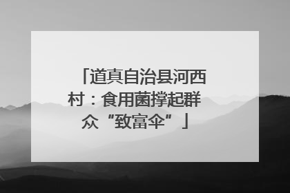 道真自治县河西村：食用菌撑起群众“致富伞”