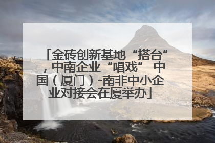 金砖创新基地“搭台”，中南企业“唱戏” 中国（厦门）-南非中小企业对接会在厦举办