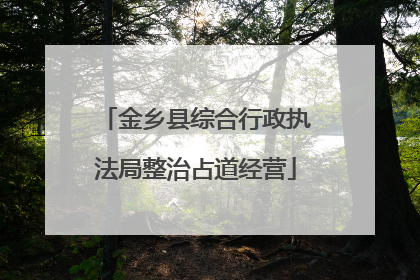 金乡县综合行政执法局整治占道经营