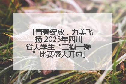 青春绽放，力美飞扬 2025年四川省大学生“三操一舞”比赛盛大开幕