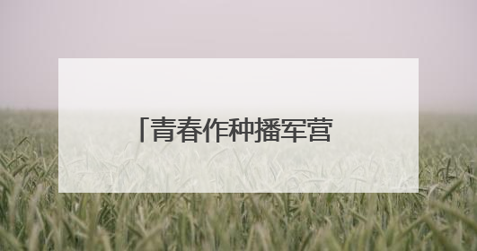 青春作种播军营 雷锋薪火照戎装