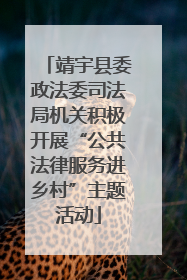 靖宇县委政法委司法局机关积极开展“公共法律服务进乡村”主题活动
