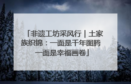 非遗工坊采风行｜土家族织锦：一面是千年图腾 一面是幸福画卷