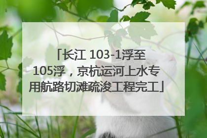 长江 103-1浮至 105浮，京杭运河上水专用航路切滩疏浚工程完工